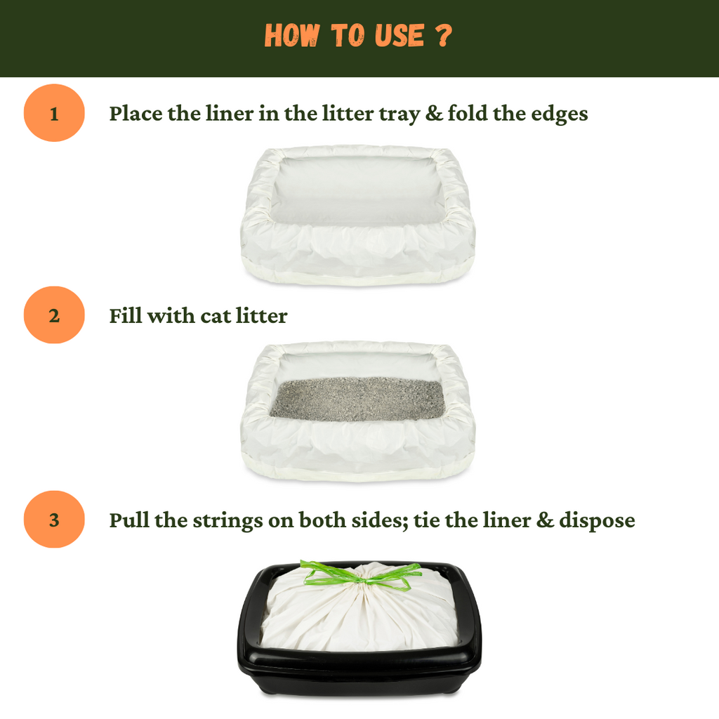 Enviropaws Biodegradable Compostable Cat Litter Tray Liners 30 Pac