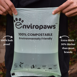 Enviropaws compostable dog (pet) poop bags; Environmentally friendly; Large (9 x 13 inches); Unscented; Leak Proof; Super Strong (20 microns thick!); Plant Based; Plastic Free
